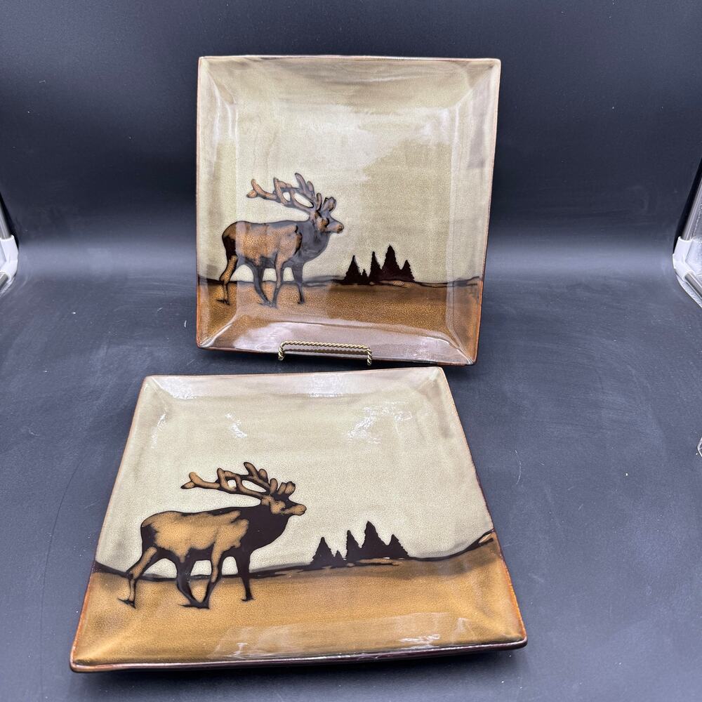 Set of 2 Roaming Elk Dinner Plates by Better Homes & Gardens